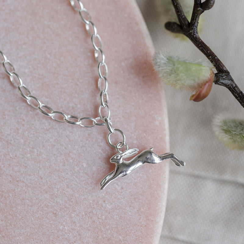 Leaping Hare Silver Chain Bracelet - Guess How Much I Love You Collection