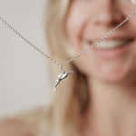 Leaping Hare Silver Pendant Necklace - Guess How Much I Love You Collection