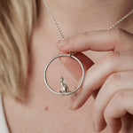 “I Love You Up To The Moon” Moongazing Hare Pendant Necklace - Guess How Much I Love You Collection