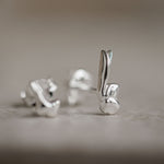 Little Nutbrown Hare and Big Nutbrown Hare Silver Stud Earrings -  Guess How Much I Love You Collection