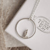 “I Love You Up To The Moon” Moongazing Hare Pendant Necklace - Guess How Much I Love You Collection