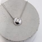 Dotty Solid White Gold Diamond Pendant