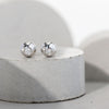 Dotty Solid White Gold Diamond Earrings