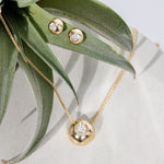 Dotty Solid Gold Diamond Earrings