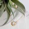 Dotty Solid Gold Diamond Earrings