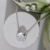 Dotty Solid White Gold Diamond Pendant