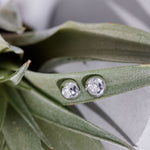 Dotty Solid White Gold Diamond Earrings