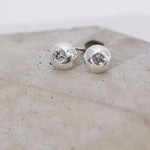 Dotty Silver Grey Diamond Earrings