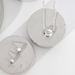 Dotty Silver Grey Diamond Earrings