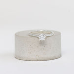 A Contemporary Claw Set Diamond Ring