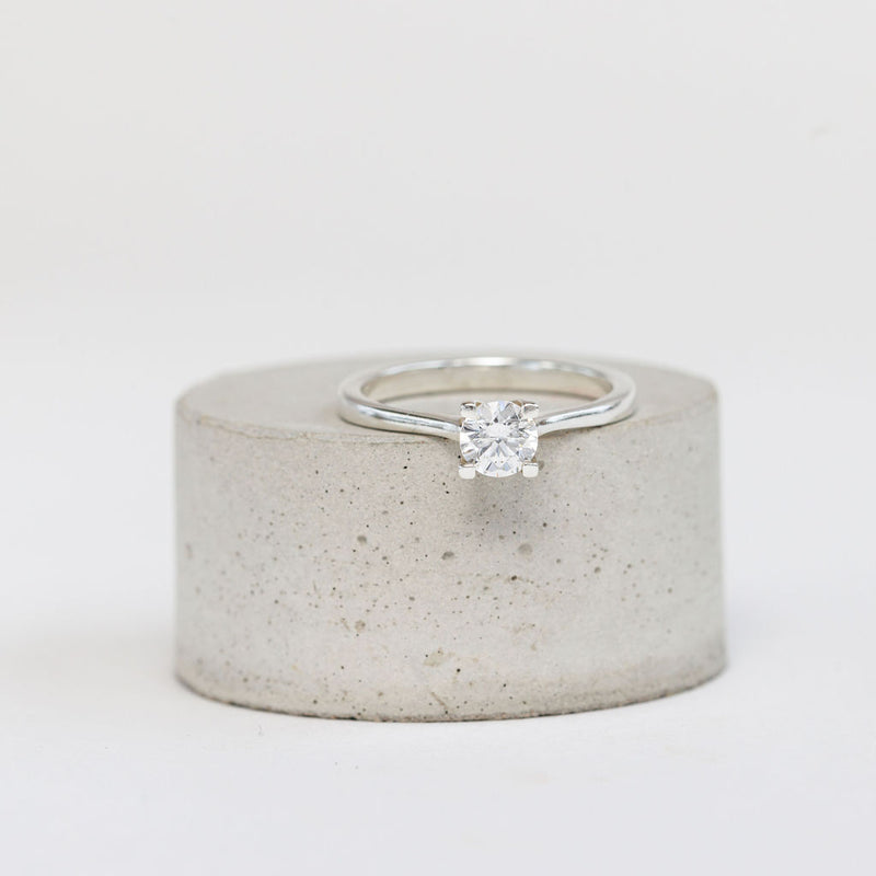 A Contemporary Claw Set Diamond Ring