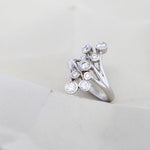 Organic Cocktail Style Diamond Ring