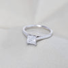 A Princess Cut Diamond Ring