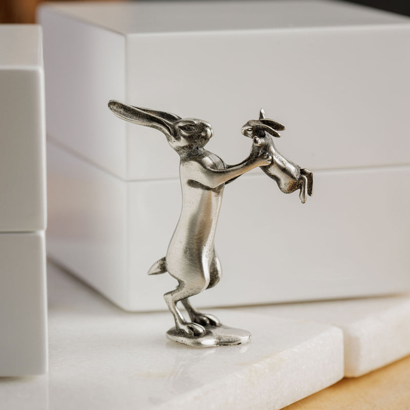 ‘I Love You Up To Your Toes’ Pewter Mini Character Hare Sculpture - Guess How Much I Love You Collection