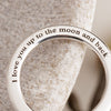 My Heart Belongs To You ‘I Love You Up To The Moon And Back’ Engraved Ring -  Guess How Much I Love You Collection