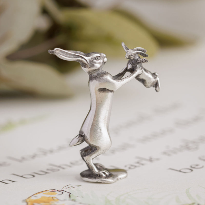 ‘I Love You Up To Your Toes’ Pewter Mini Character Hare Sculpture - Guess How Much I Love You Collection