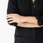 Gazelle Collection Silver Statement Textured Bangle