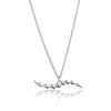 Gazelle Collection Silver Wave Bar Statement Pendant