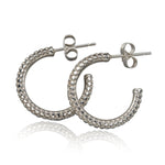 Dotty Solid Silver Large Hoop Earrings