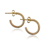 Dotty Solid Gold Small Hoop Earrings