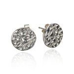 Softy Textured Sterling Silver Large Statement Stud Earrings