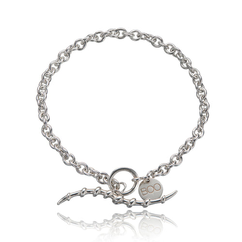 Gazelle Collection Silver Wave Thread Through Textured Bracelet