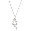 Coral Drop Statement Silver Pendant With Peridot Stone