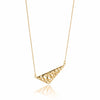 Softy Collection Gold Small Angular Textured Pendant