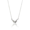 Dotty Solid Silver Organic Grey Diamond Necklace