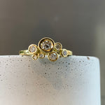 Dotty Gold Bubble Diamond Ring