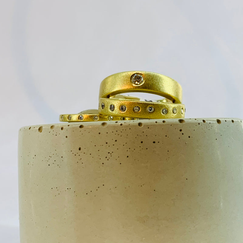 Gold Eternity Style Ring with Diamonds