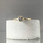 SOLD Dotty Solid Gold Grey  Diamond Ring