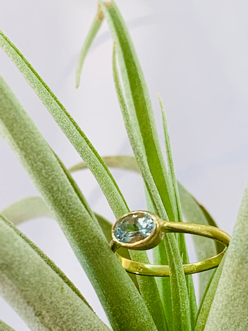 Gold Aquamarine Ring