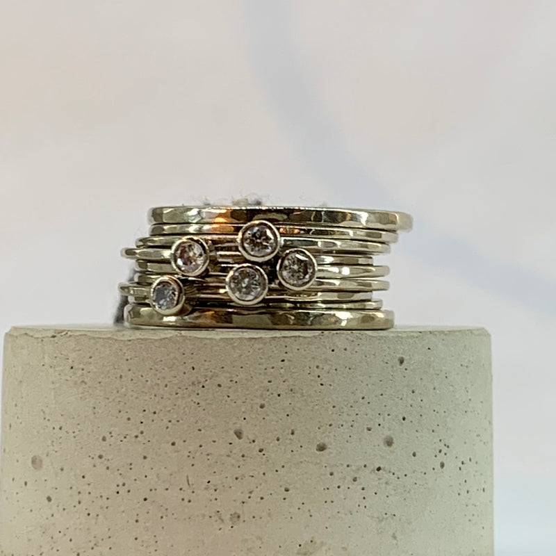 White Gold Super Diamond Stacker Ring