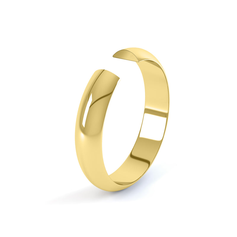 Men's D Shape Wedding Ring