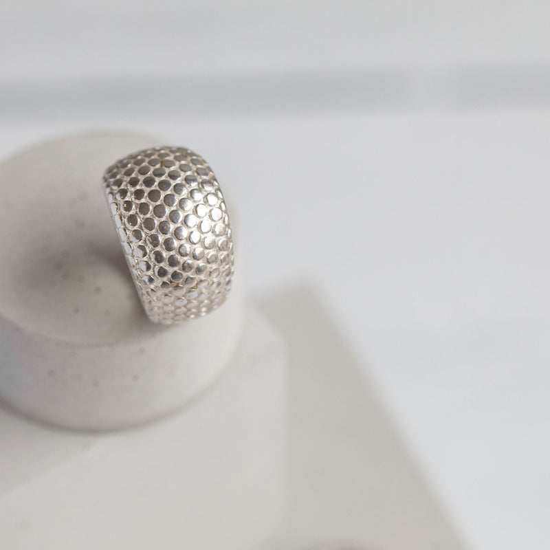 Dotty Chunky Sterling Silver Ring