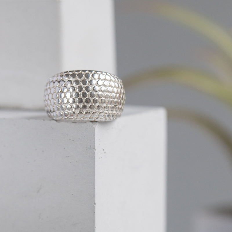 Dotty Chunky Sterling Silver Ring