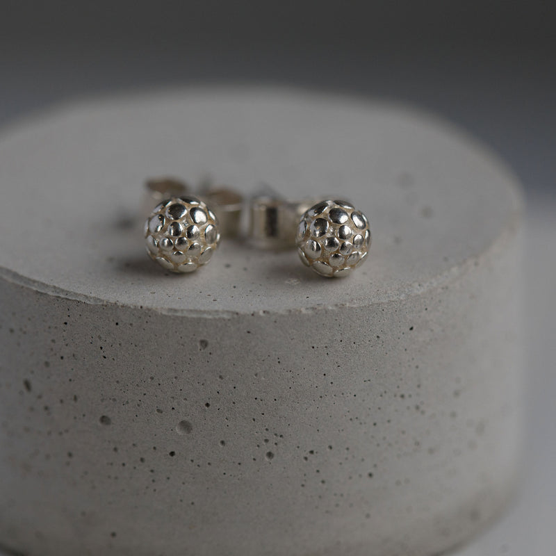 Dotty Solid Silver Stud Ball Earrings