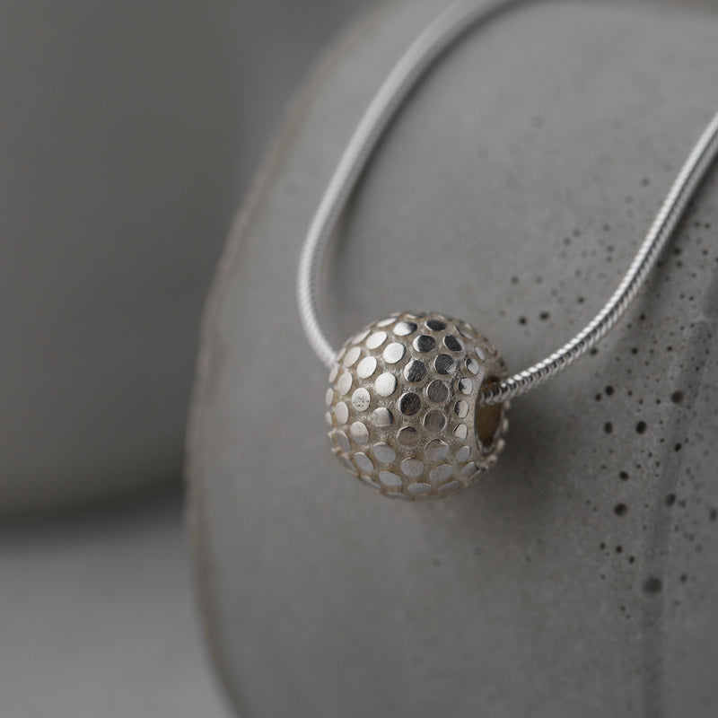 Dotty Solid silver Bead Necklace
