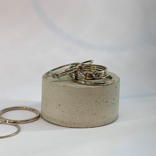 White Gold Super Diamond Stacker Ring