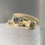 Dotty Textured Gold Ring