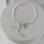 Gazelle Collection Silver Wave Thread Through Textured Bracelet