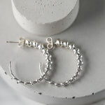 Gazelle Collection Silver Statement Large Hoop Earrings