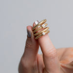 Dotty Textured Thick Solid Gold Band Style Ring