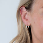 Dotty Solid Silver Medium Hoop Earrings