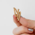 Dotty Textured Thick Solid Gold Band Style Ring