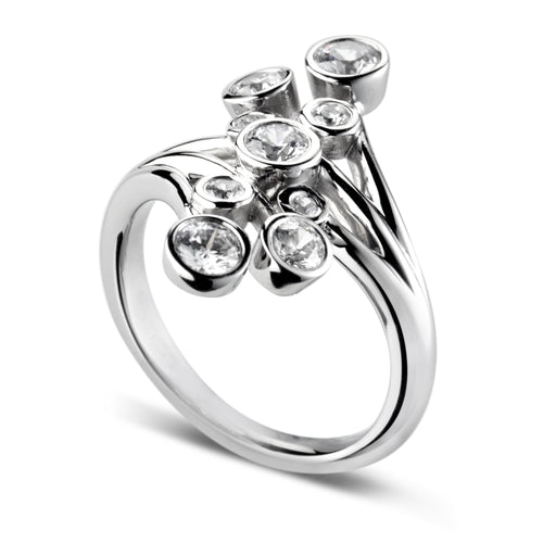 Organic Cocktail Style Diamond Ring