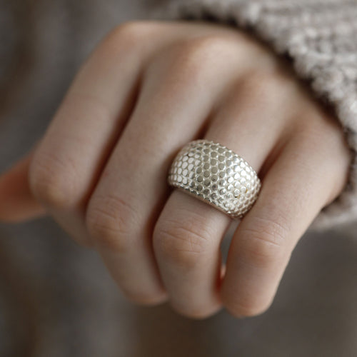 Dotty Chunky Sterling Silver Ring