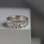 Softy Collection Silver Textured Wide Ring