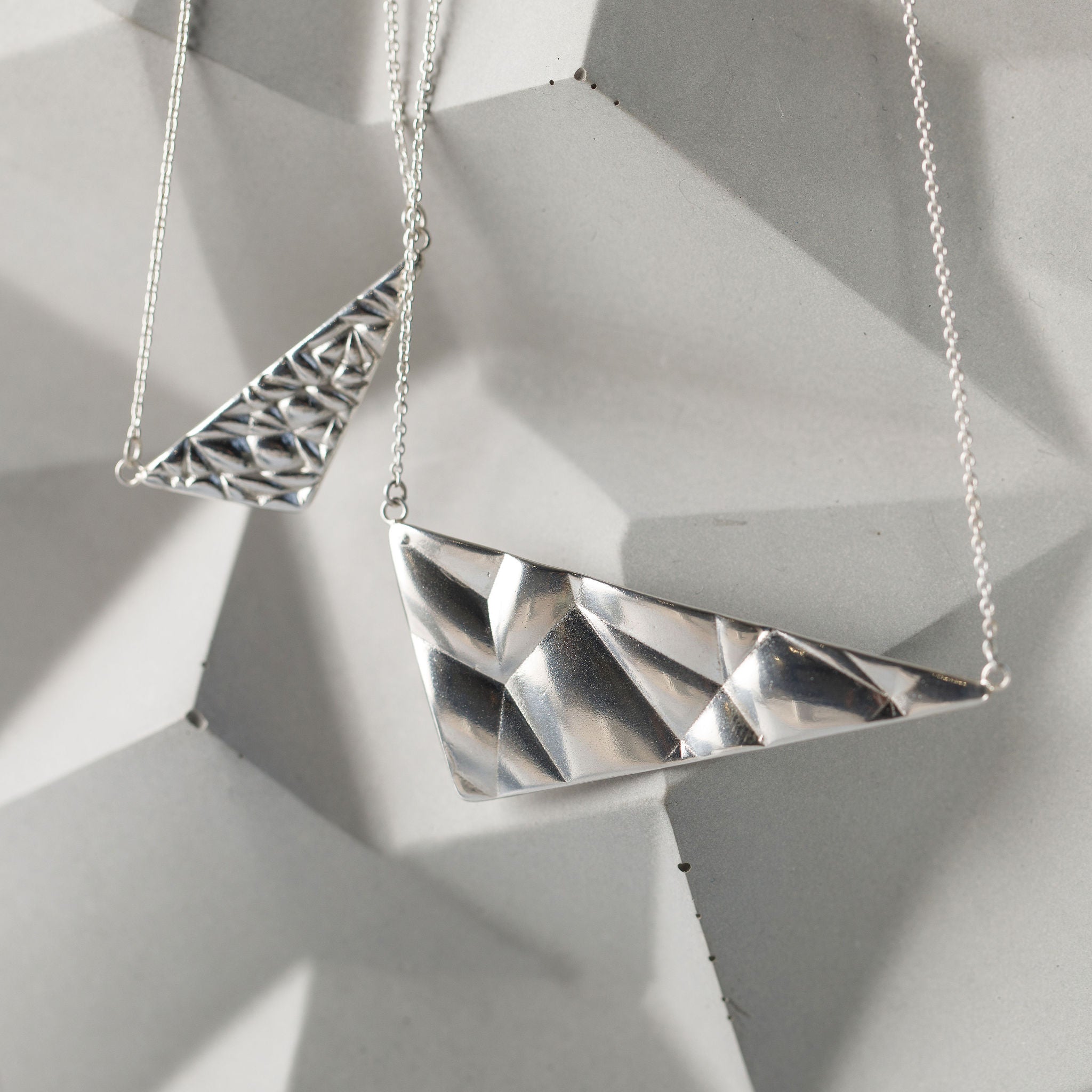 Softy Collection Small Angular Textured Pendant – BOO Jewellery